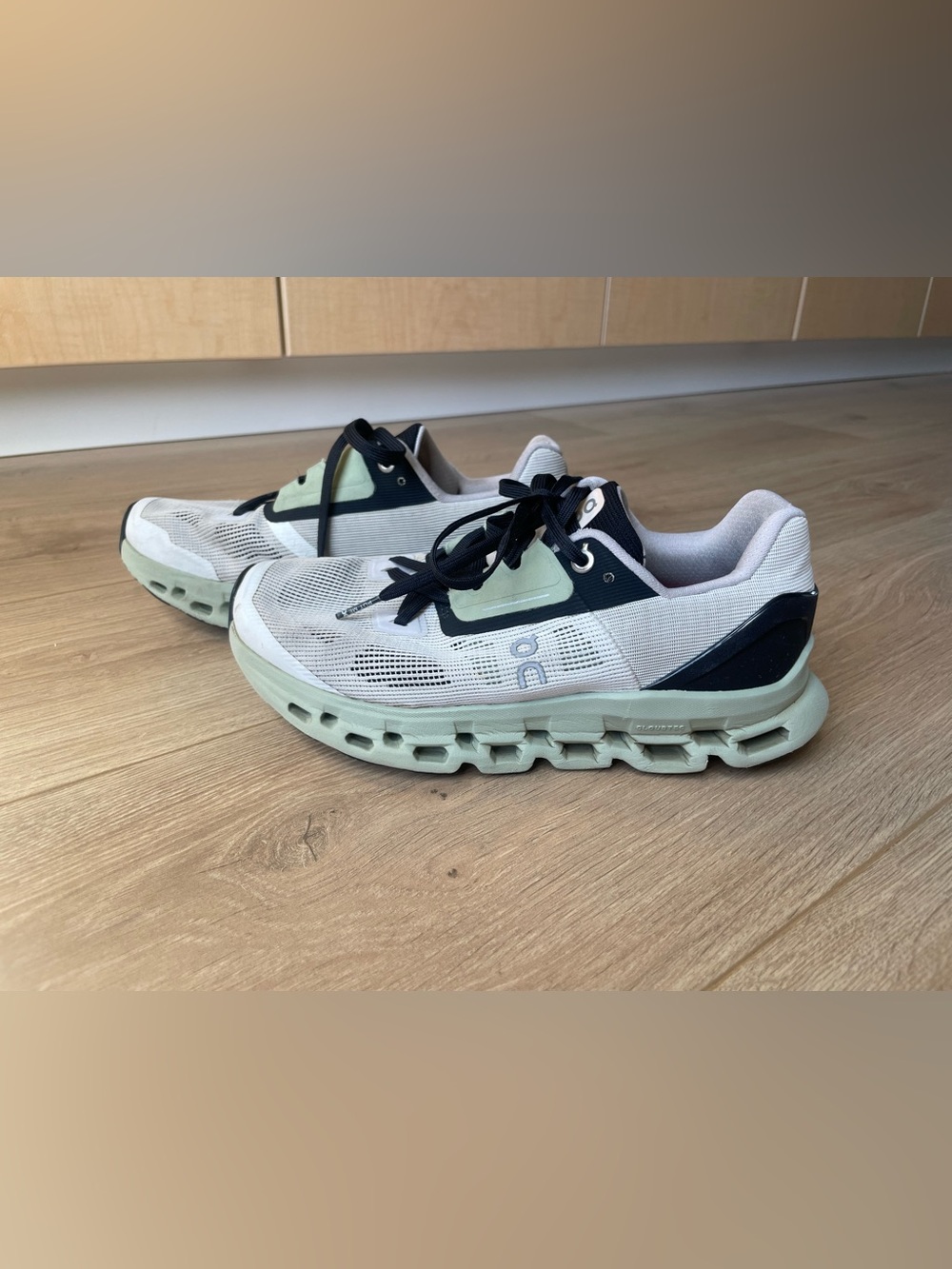 On Running Sneakers in White, Mint, and Black